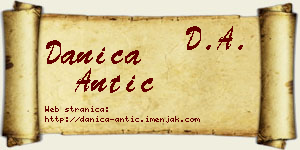 Danica Antić vizit kartica